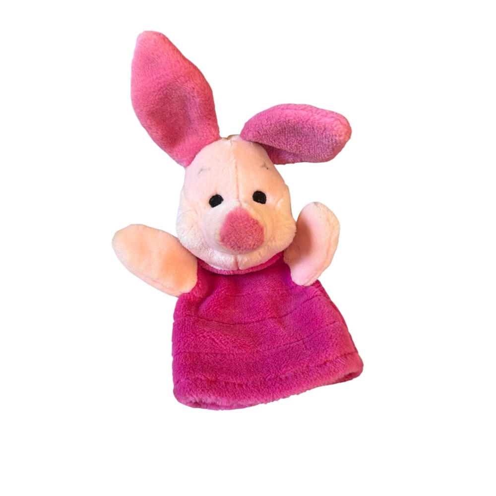 Vintage Mattel The Walt Disney Company Winnie the pool Piglet‎ pink hand puppet